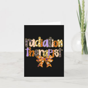 Tarjeta Radioterapeuta Halloween Coquette Calabaza