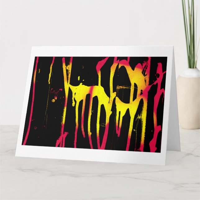 Tarjeta ráfagas y espumas y bacanal (Anverso)