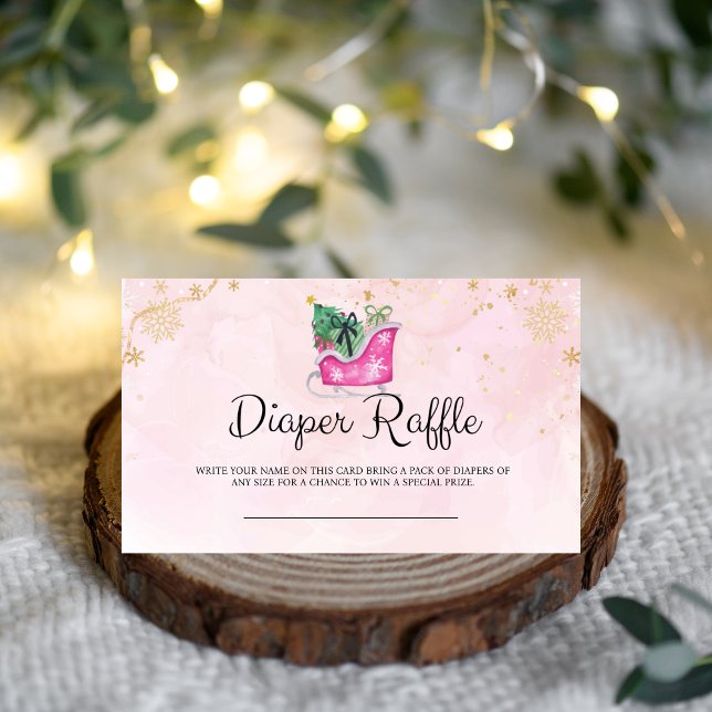 Tarjeta Raffle Baby Shower Diaper de Winter Pink S (Subido por el creador)