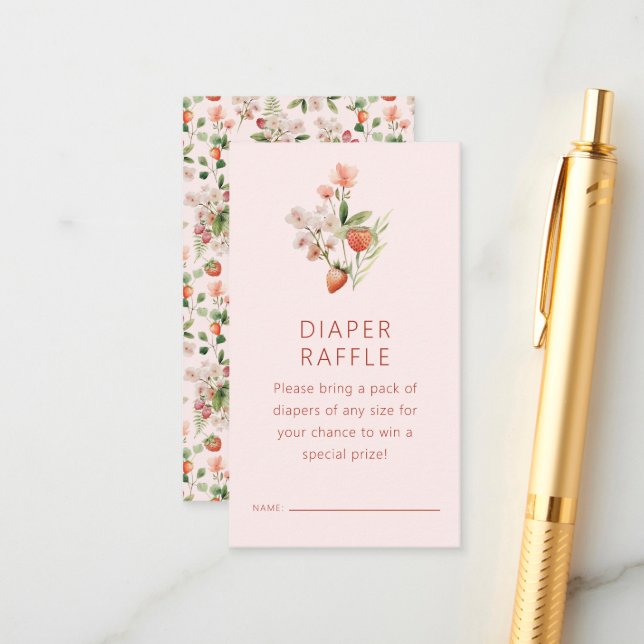 Tarjeta Raffle Berry Diaper (Anverso/Reverso In Situ)
