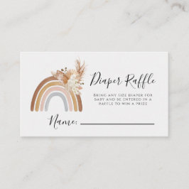 Tarjeta Raffle Boho Rainbow Diaper