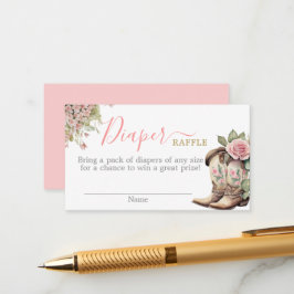 Tarjeta Raffle Chica Baby Shower de una niña peque