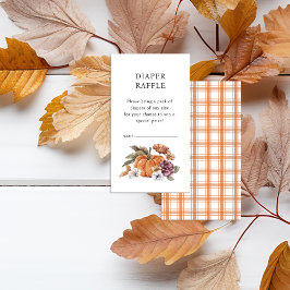 Tarjeta Raffle de calabaza de otoño