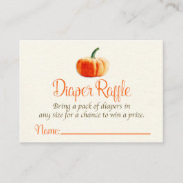 Tarjeta Raffle de calabaza, tarjeta Raffle de paña