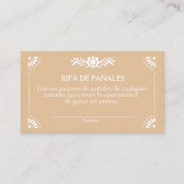 Tarjeta Raffle de cierre para cielito Lindo Brown