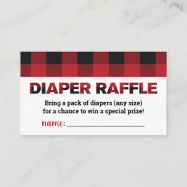 Tarjeta Raffle de Diaper Baby Shower de Buffalo Pl
