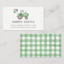 Tarjeta Raffle de Diaper Tractor | Diaper Raffle