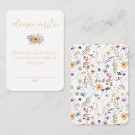 Tarjeta Raffle de pañal Baby Shower amarillo de fl