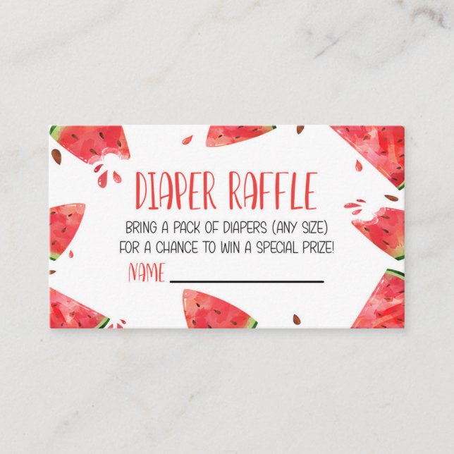 Tarjeta Raffle de pañal Baby Shower rosa para sand (Anverso)