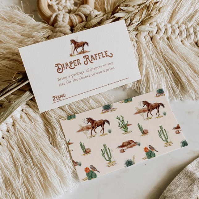 Tarjeta Raffle de pañal de caballo occidental (Subido por el creador)