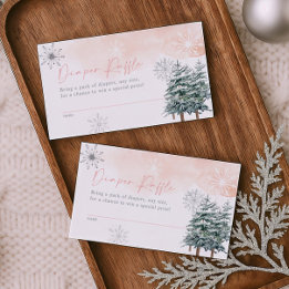 Tarjeta Raffle de pañal de ducha para bebé de invi