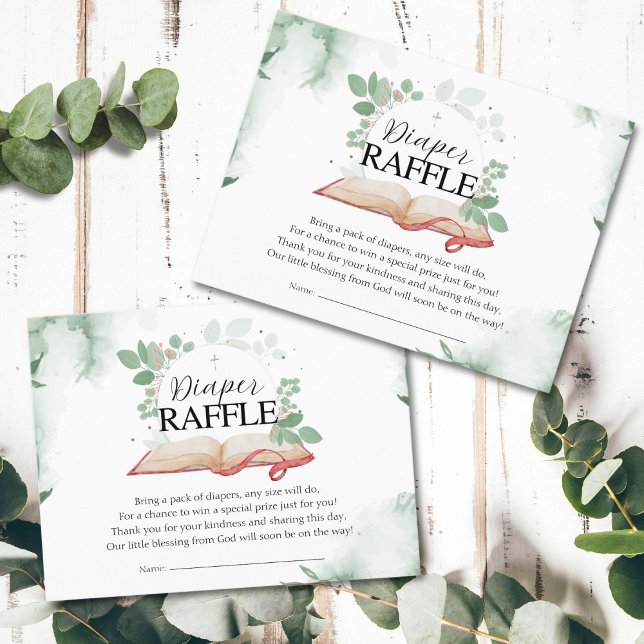 Tarjeta Raffle de pañal de niño de Dios (Subido por el creador)