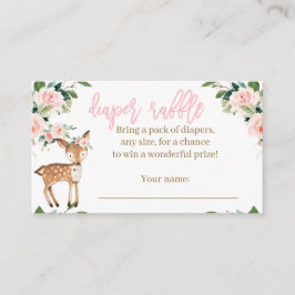 Tarjeta Raffle de pañal para animales de Woodland 