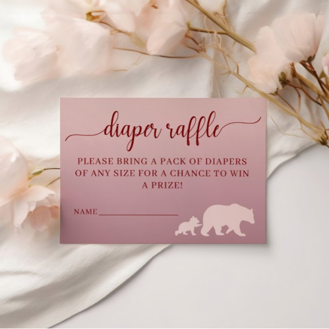 Tarjeta Raffle de pañal para bebé Ombre Woodland P (Subido por el creador)