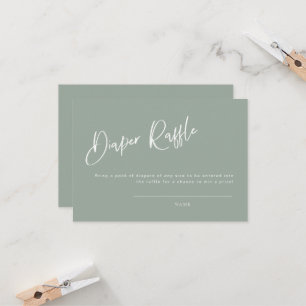 Tarjeta Raffle de pañales Baby Shower azul/verde p