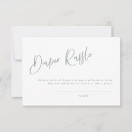 Tarjeta Raffle de pañales Baby Shower azul/verde p