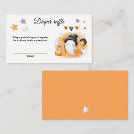 Tarjeta Raffle de pañales Baby Shower Boo de Hallo