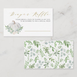 Tarjeta Raffle de pañales Baby Shower para calabaz