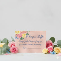 Tarjeta Raffle de pañales Baby Shower para calabaz