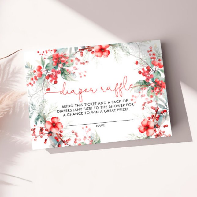 Tarjeta Raffle de pañales de Berry Baby Shower par (Subido por el creador)