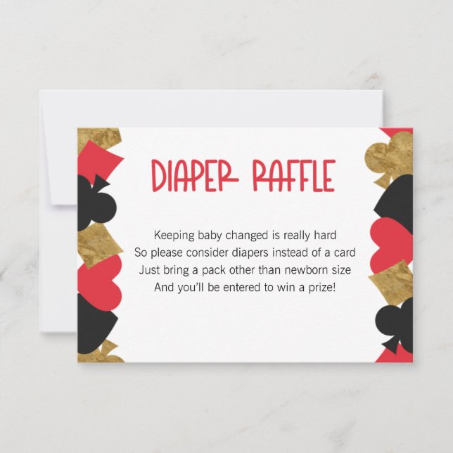 Tarjeta Raffle de pañales de póquer (Anverso)