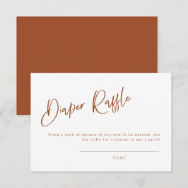 Tarjeta Raffle de pañales para pañales de Baby Sho