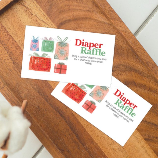 Tarjeta Raffle de pañales Santa Baby Shower para n (Subido por el creador)