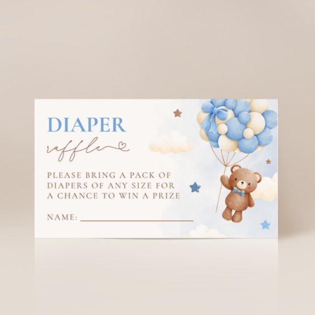 Tarjeta Raffle de Teddy Bear Balloon Boy Diaper (Subido por el creador)