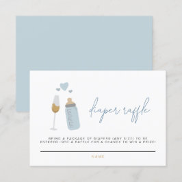 Tarjeta Raffle Diaper de Botellas de ANDI Blue Pop