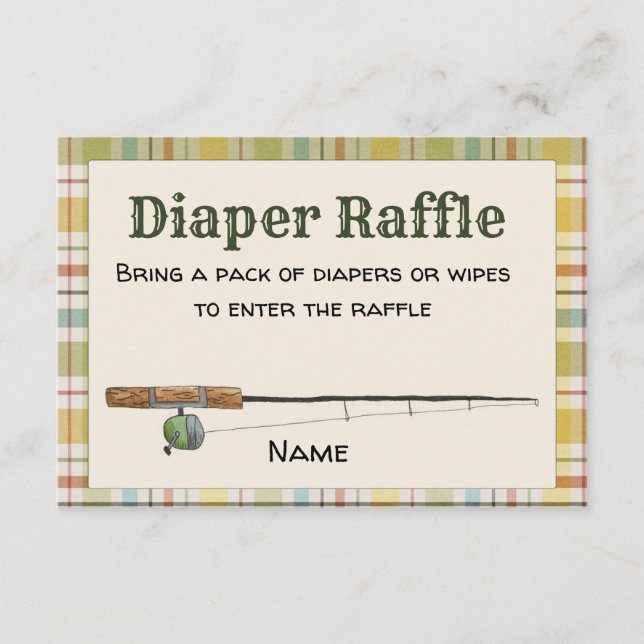 Tarjeta Raffle Diaper de Pescador (Anverso)