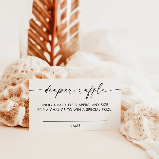 Tarjeta Raffle Diaper moderna | Juego Baby Shower (Subido por el creador)