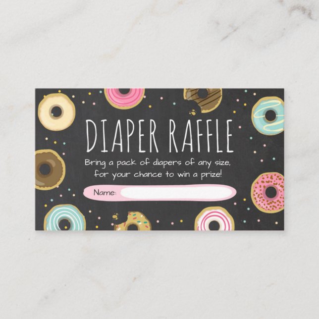 Tarjeta Raffle Donut Diaper Doughnut Rprinkle Diap (Anverso)