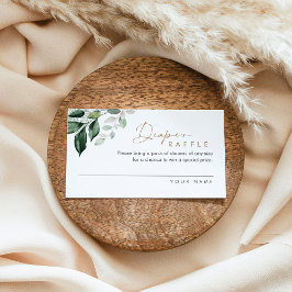 Tarjeta Raffle MAREE Greenery Diaper (juego de 100