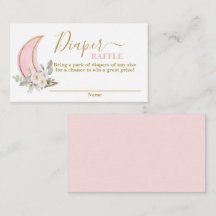 Tarjeta Raffle para pañales de luna