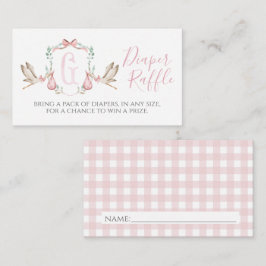 Tarjeta Raffle Pink Stork Diaper
