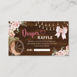 Tarjeta Raffle Raffle floral de maderas rusas