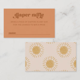 Tarjeta Raffle Sun Diaper | Tarjeta Baby Shower Su