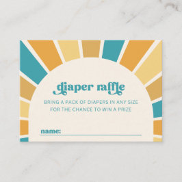 Tarjeta Raffle Sun Diaper | Tarjeta Baby Shower Su