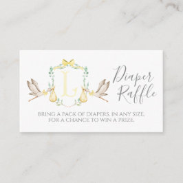 Tarjeta Raffle Yellow Stork Diaper