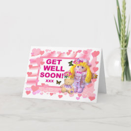 Tarjeta RAG DOLL & TEDDY Get Well Card