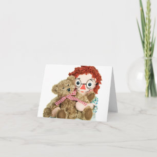 Tarjeta Rag doll with teddy bear