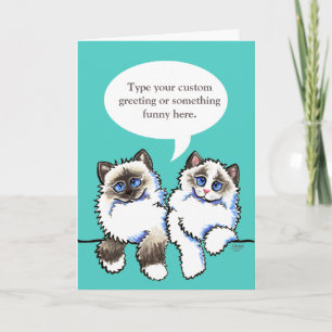Tarjeta Ragdoll Cats pronuncia el saludo de tu Personaliza