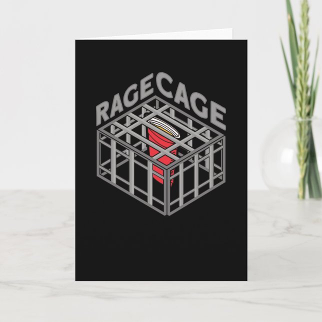 Tarjeta Rage Cage Drink Alcohol Party Drinking Game (Anverso)