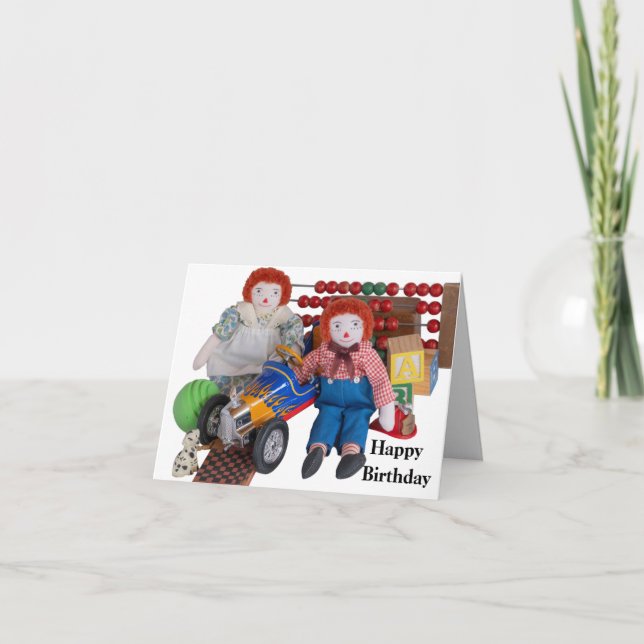 Tarjeta Raggedy Ann Andy para niños (Anverso)