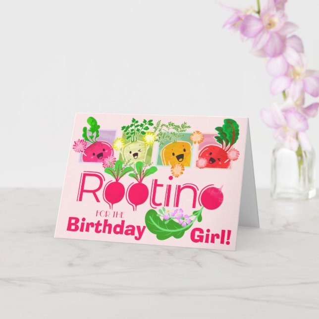 Tarjeta Raíces para el Chica de Cumpleaños | Pun motivador (Orquídea)