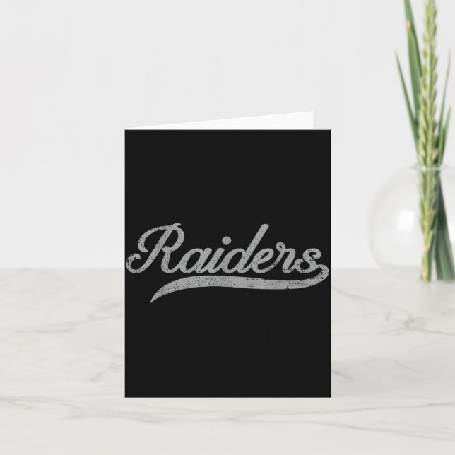 Tarjeta Raiders Name Usa Flag Gift Men Women Boy Girl  (Anverso)