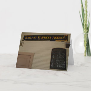 Tarjeta "Railway Express Agency & Train Bulletin" Mejora