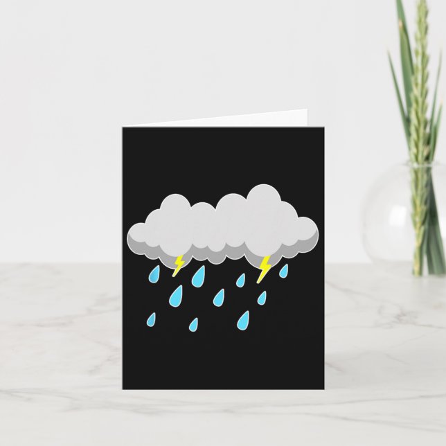 Tarjeta Rain Cloud Halloween Sencillo disfraz en el último (Anverso)