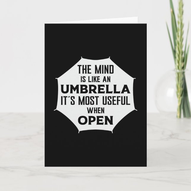 Tarjeta Rain Cloud Umbrella Rainy Weather Weather Gift (Anverso)
