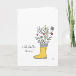 Tarjeta Rainboot Oh Hello There